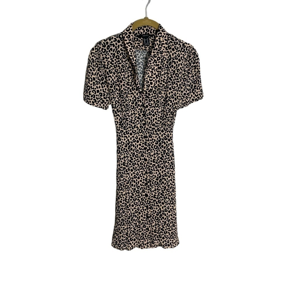 Forever 21 Animal Print Mob Wife Shirt Dress Medium